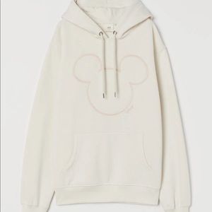 Cream/pastel pink H&M x Disney Hoodie